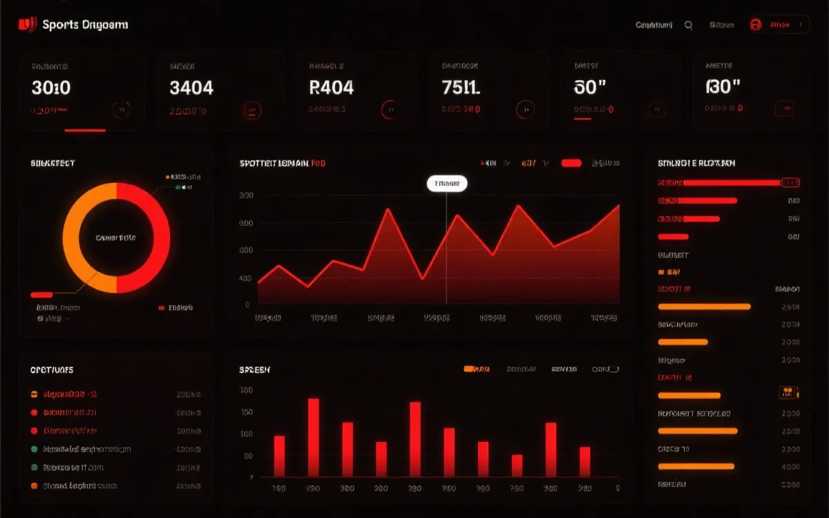 赛事数据面板示意图